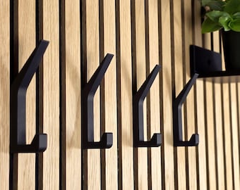 Akoestische paneeljashaak als dubbele haak – Eenvoudige installatie – Wandhaak voor jassen en mantels – Akoestisch paneel garderobe accessoire