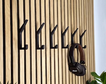 Coat hook Acoustic panel as double hook – Easy to install – Wall hook for jackets and coats