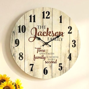 Personalized Rustic Clock 13" or 18"