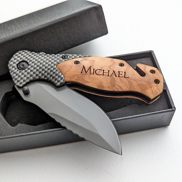 Personalized Engraved Pocket Knife With Free Gift Box