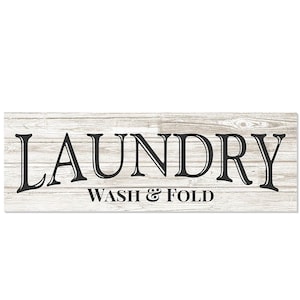 Laundry Wash and Fold Farmhouse Style Wood Wall Decor Sign - Etsy