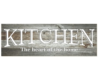 Kitchen The Heart Of The Home Farmhouse Style Wood Wall Decor Sign