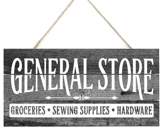 General Store Wooden Plank Sign 5x10