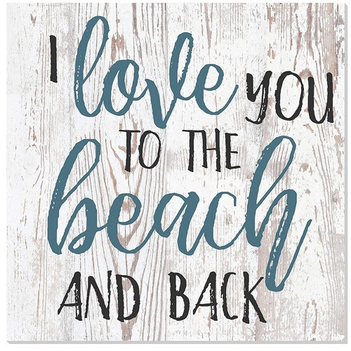 I Love You to the Beach and Back Shelf Sitter Beach House - Etsy