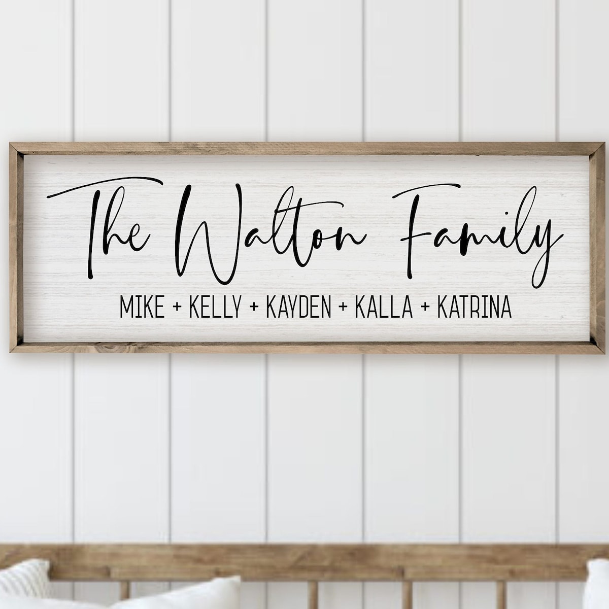 Personalized Family Name Sign - Custom Framed Canvas Sign With Last Name and Family Members' Names - Perfect Wedding or Housewarming Gift - Etsy