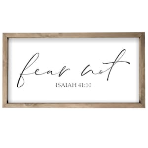 Fear Not Farmhouse Style Wood Wall Decor Sign