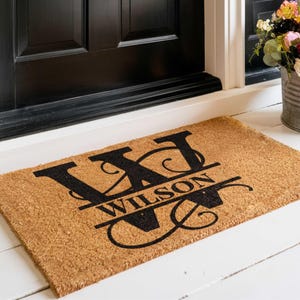 Personalized Monogram Custom Doormat - Custom Initial or Name | Eco-Friendly Welcome Mat | Perfect Housewarming Gift | Gifts for Her