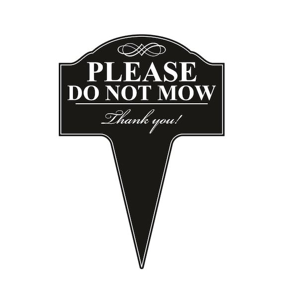 Please Do Not Mow Aluminum Yard Sign 10x14 (Available in English or Spanish)