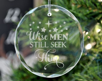 Wise Men Still Seek Him Crystal Ornament With Gift Box