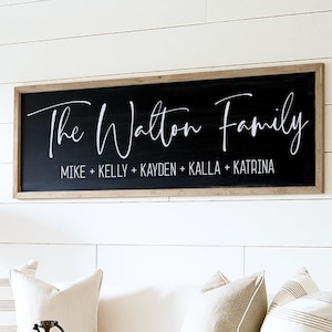 Custom Family Name Sign – Personalized Last Name Wall Art – Rustic Home Décor – Wedding or Housewarming Gift