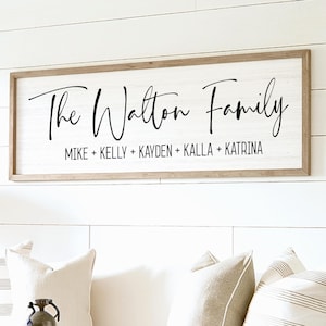 Plaque de nom de famille personnalisée, plaque de nom de famille personnalisée, cadeau de pendaison de crémaillère, cadeau d'anniversaire, décoration murale de ferme