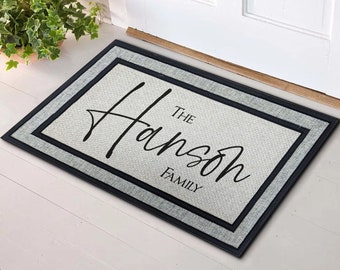Personalized Doormat Custom Monogram Door Mat With Last Name 18x30