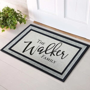 Personalized Doormat Custom Monogram Door Mat With Last Name 18x30