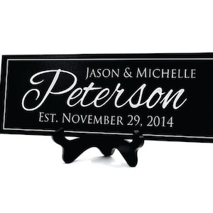 Personalized Carved Wood Family Name Sign With Established Date