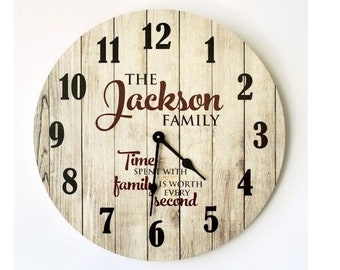 Personalized Rustic Clock 13" or 18"