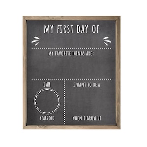 First Day Of School Rustic Sign 10x12