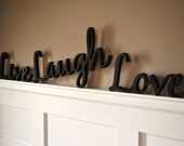 Word Art Wood 3D Cutout 39 Live, Laugh, Love 39 set by MRC Wood Products