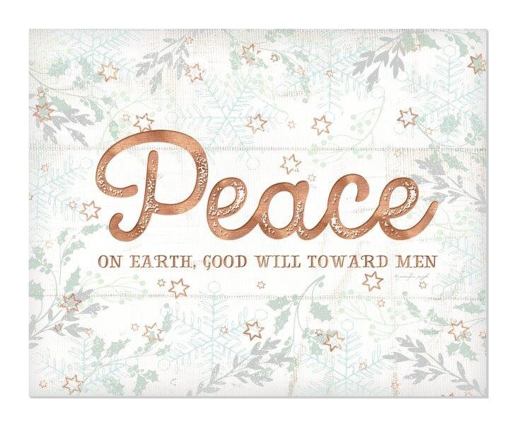 Paz en la Tierra Madera Pared Signo 12x15 | Etsy