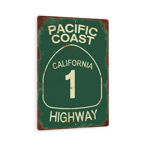 Pacific Coast Highway 1 Ca Sign - Etsy