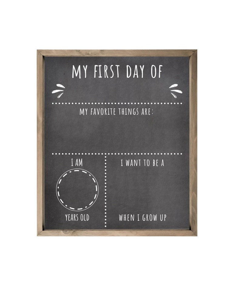 First Day Of School Rustic Sign 10x12 image 1