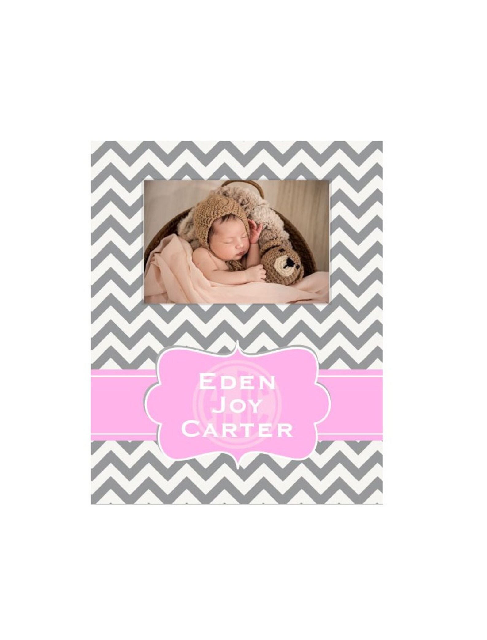 Personalized Newborn Picture Frame for A 4x6 Photo Etsy