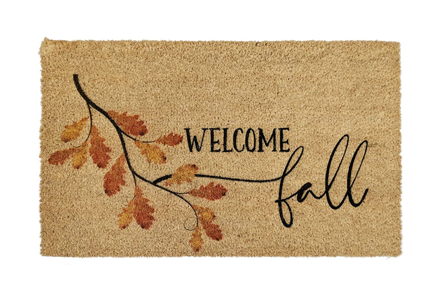 IZUS Hello-Pumpkin Welcome-Paillasson Antidérapant En Fibre De Coco Pour La Récolte D'automne, Le