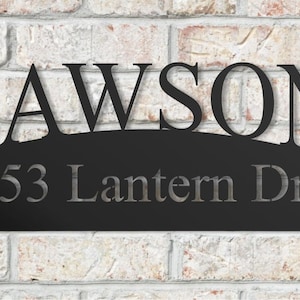 Personalized Metal Outdoor Address Name Sign