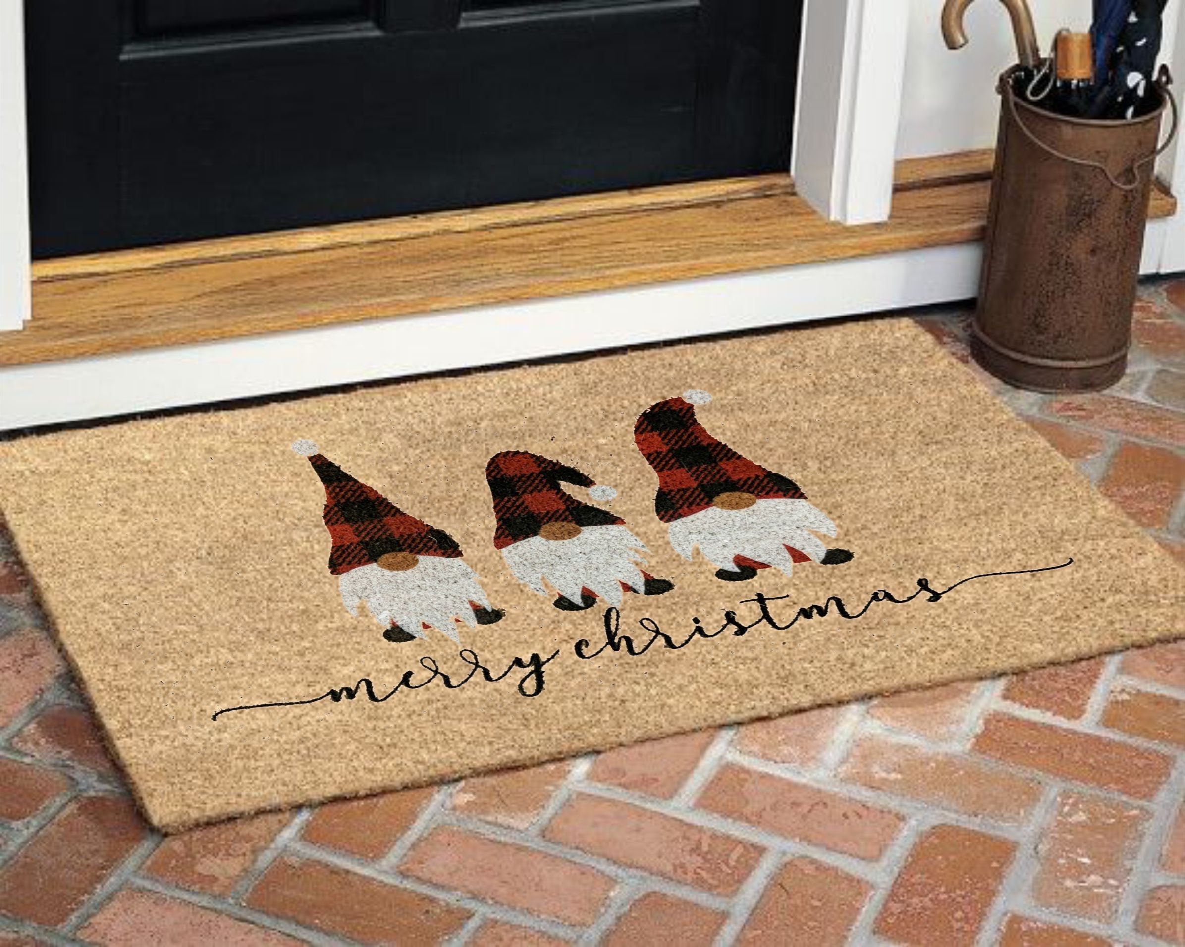 1pc Christmas Faceless Gnome Kitchen Runner Rug Non Slip Rugs