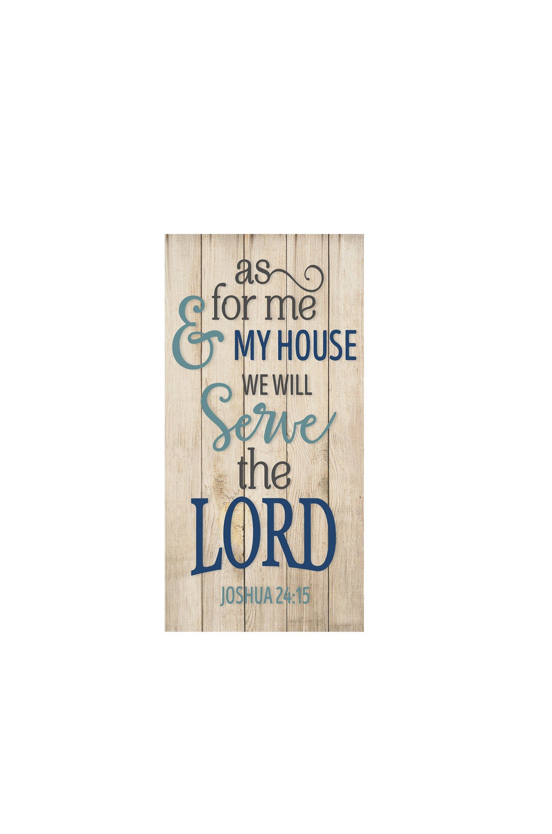 As for Me and My House We Will Serve the Lord Farmhouse Style Wood Wall ...