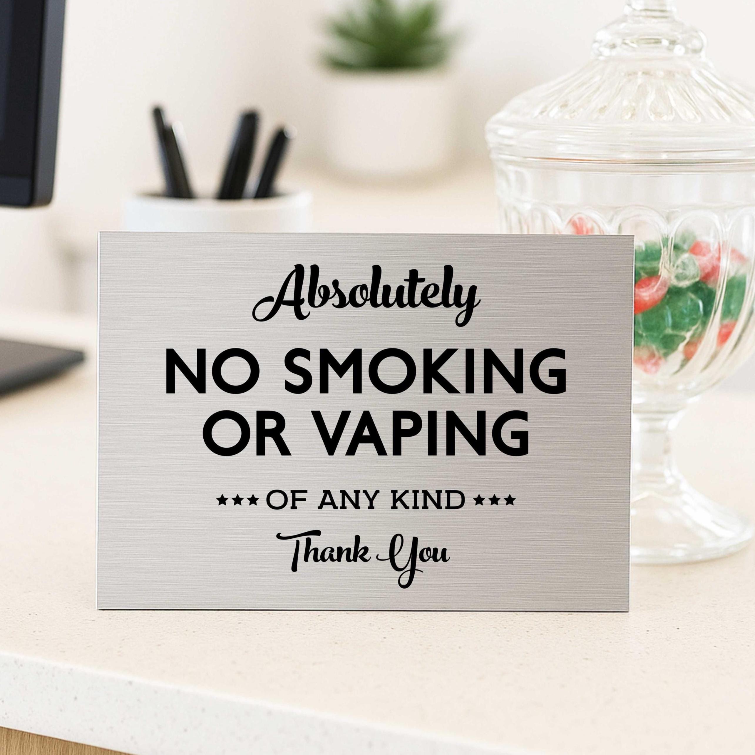 No Smoke Coming Out My Vape No Smoking, No Vaping decal  Signaids No  Smoking or Vaping - Etsy