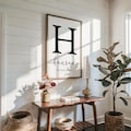 Personalized Family Name Sign - Custom Canvas Board Monogram - Perfect for Weddings, Anniversaries, Housewarmings - Handmade Rustic Decor