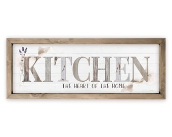 Kitchen The Heart Of The Home Rustic Wood Farmhouse Wall Sign