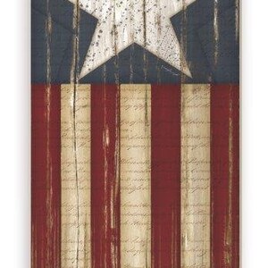 Freedom American Flag Farmhouse Style Wall Decor Sign - Available In Four Sizes Unframed