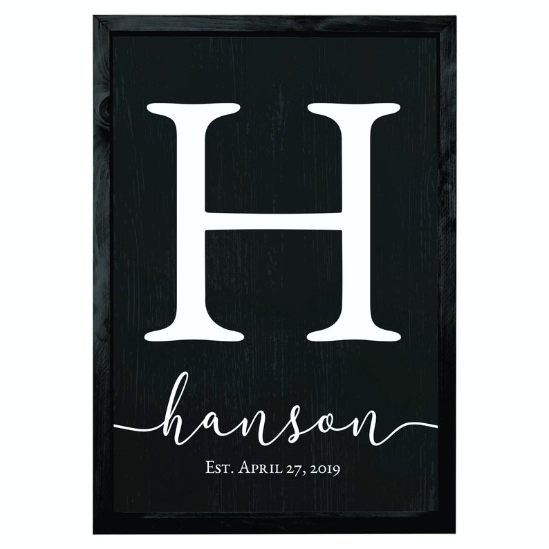 Personalized Family Name Sign - Custom Canvas Board Monogram - Perfect for Weddings, Anniversaries, Housewarmings - Handmade Rustic Decor