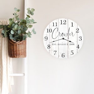 Personalized Rustic Clock 13 or 18 image 2