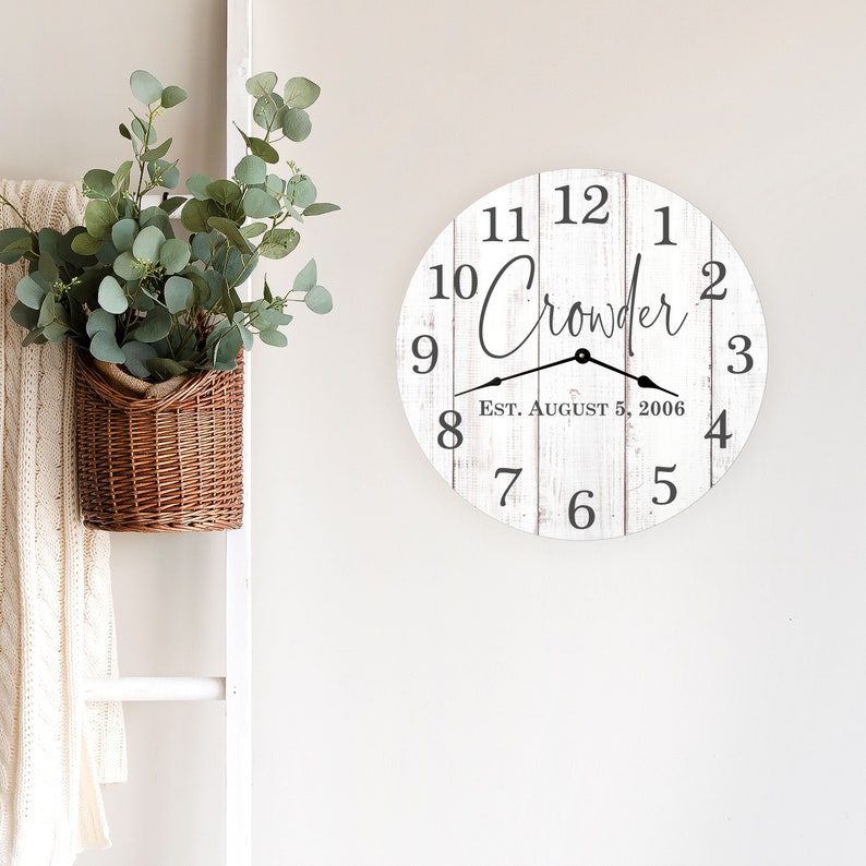 Personalized Rustic Clock 13 or 18 image 2