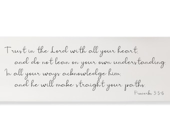 Trust In The Lord Farmhouse Style Wood Wall Decor Sign - Available In Four Sizes