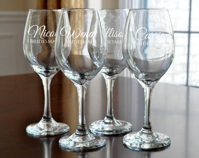 Personalized Engraved Wine Glasses (Sold Individually)