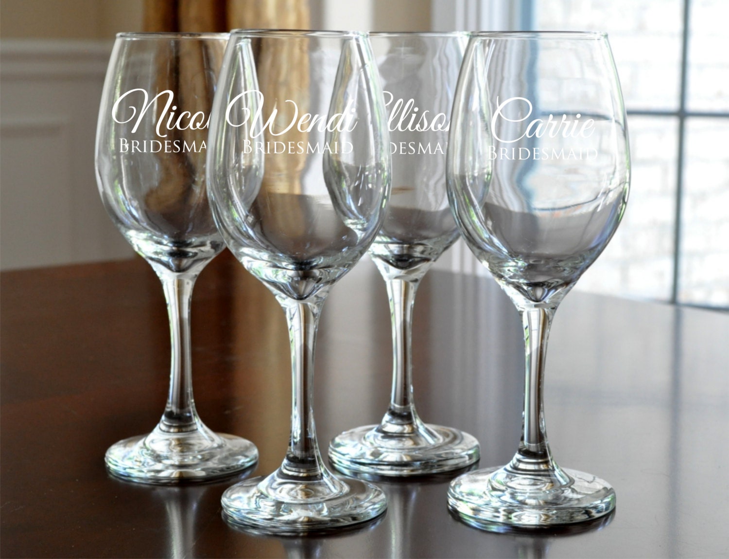 Personalized Engraved Wine Glasses sold Individually Etsy