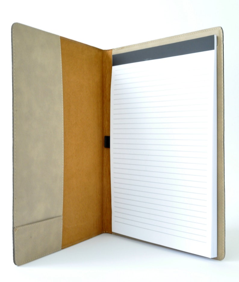 Personalized Leather Portfolio Notebook Professional & Stylish Organizer available in eight different colors image 3