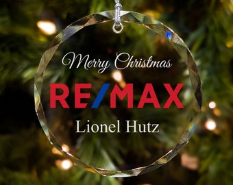 Custom Crystal Ornament Personalized with Your Organization Name and Logo