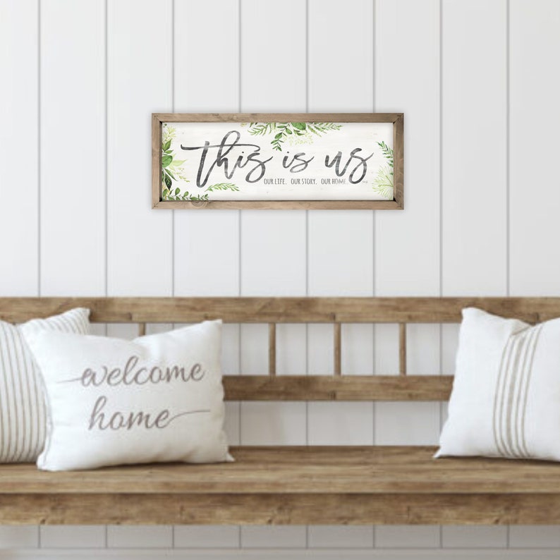 This is Us Sign – Rustic Farmhouse Wall Decor, Family Home Art - Etsy