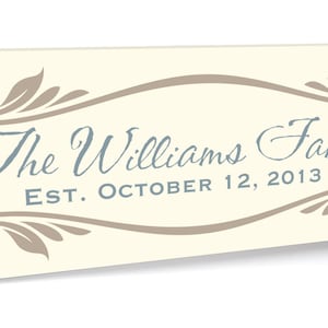 Personalized Printed Wood Family Name Sign Last Name With Established Date