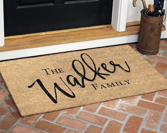 Custom Funny Doormat Home Sweet Apartment A Personalized Welcome Indoor  Outdoor Entrance Rubber Non-Slip Mat Rug Decor 30 X 18