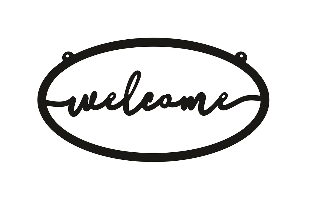 Welcome Metal Outdoor Sign 11.5 X 21.5 - Etsy