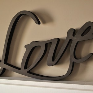 Love 3D Word Art Wood Cutout 8x15 image 1