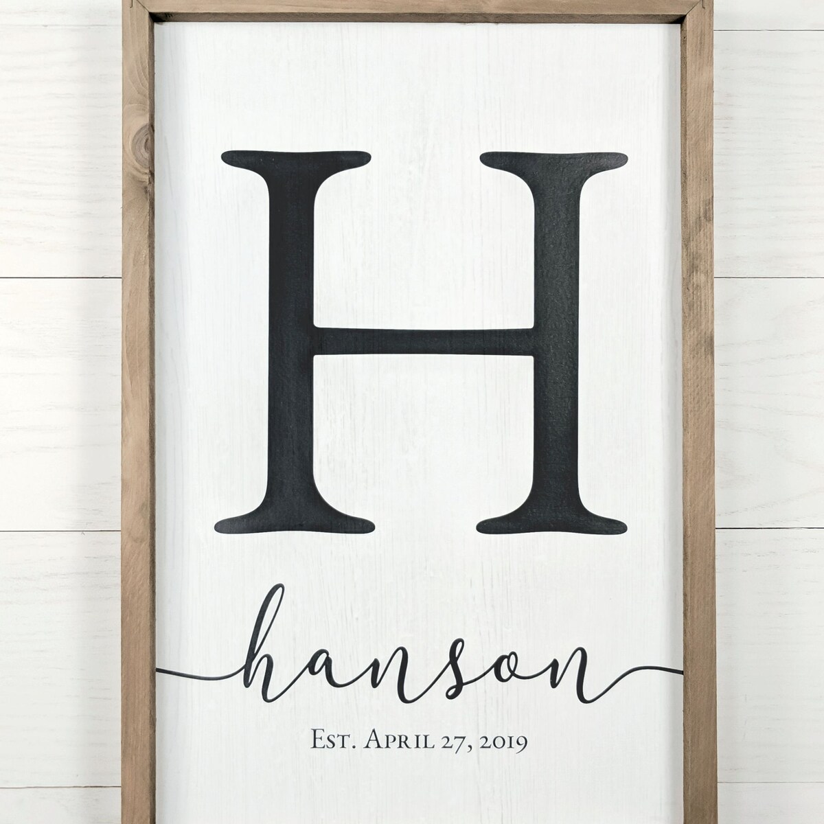 Personalized Family Name Sign - Custom Wooden and Canvas Monogram - Perfect for Weddings, Anniversaries, Housewarmings - Handmade Decor - Etsy
