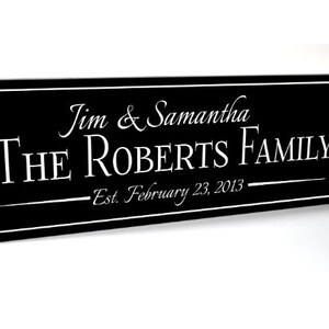 Personalized Carved Wood Family Name Sign With Established Date