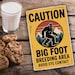 Caution Bigfoot Breeding Area Sign Funny Sasquatch Warning Metal Wall caution-bigfoot-breeding-area-sign-funny-sasquatch-warning-metal-wall
