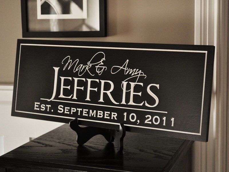 Personalized Family Name Sign Plaque Established Family Sign Etsy